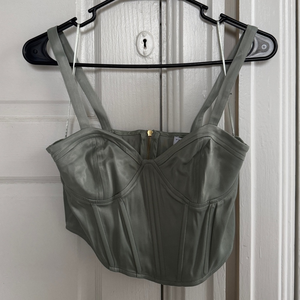 Green Zara Corset Top